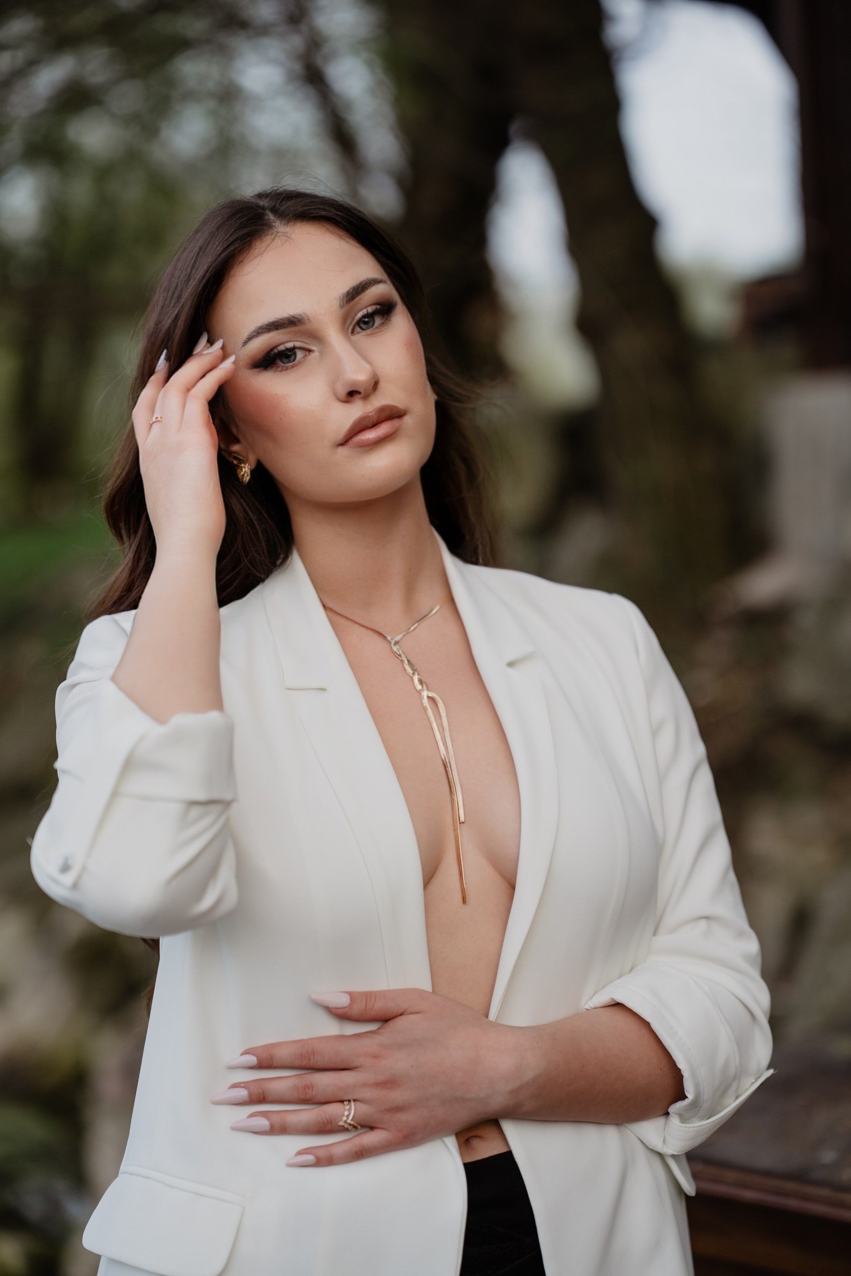 Colier împletit auriu