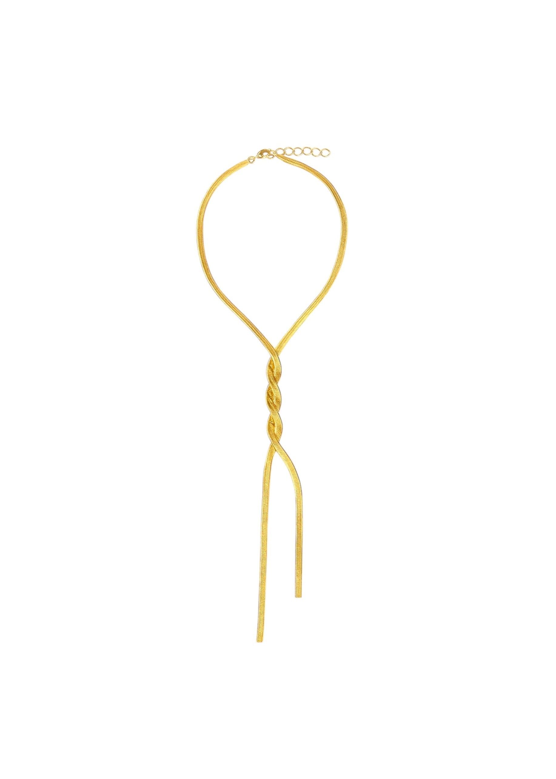 Colier împletit auriu