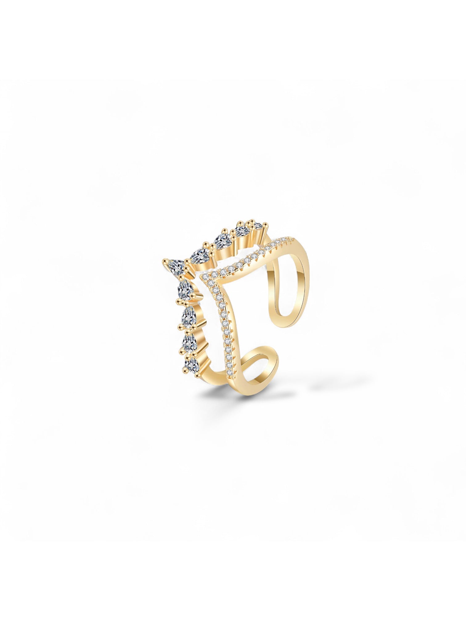 Inelul coroană auriu