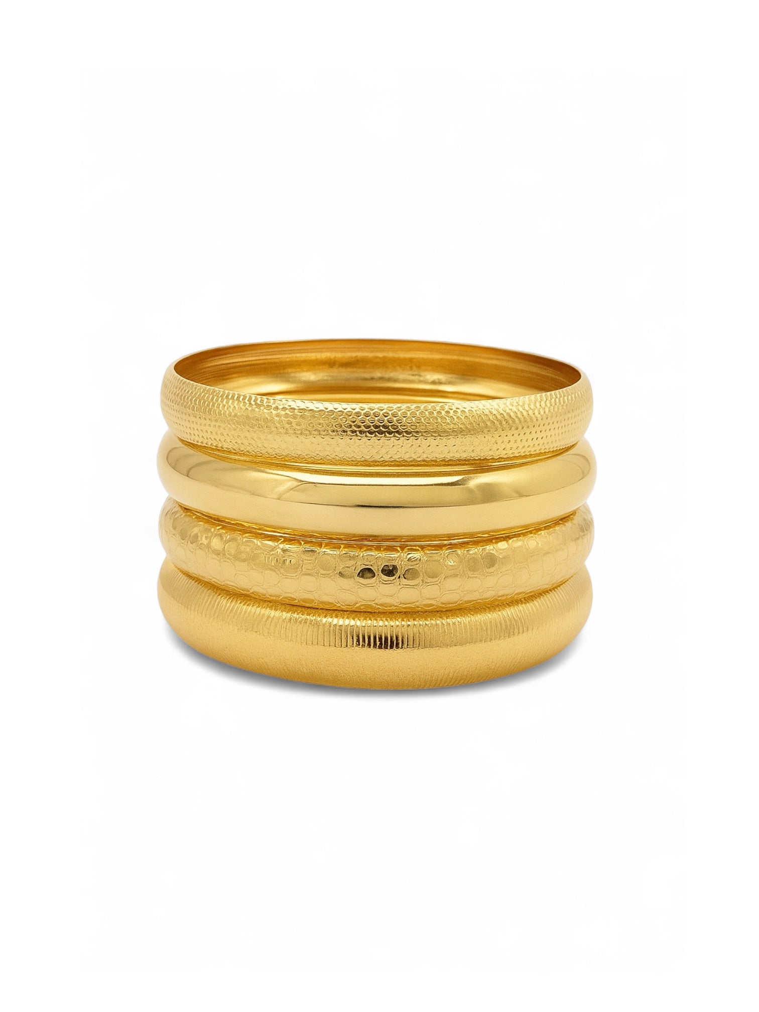 Stack de brățări aurii